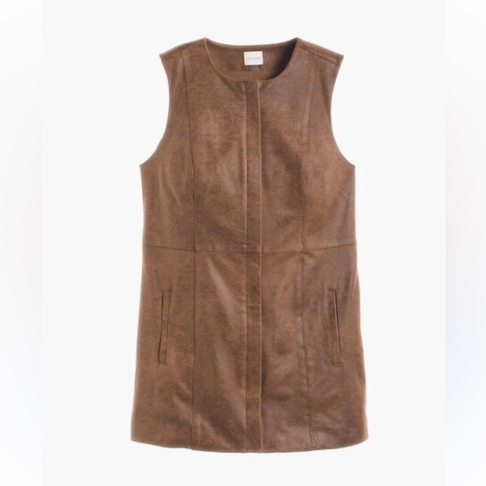Chico’s Edgy Faux-Leather Vest - Size 0